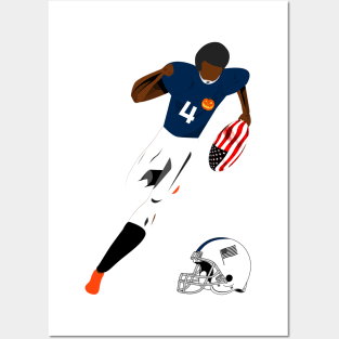 American football T-Shirt Edit Posters and Art